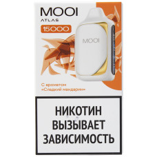 Вейп MOOI Atlas 15000 тяг Сладкий Мандарин 2% 11 мл 650 mAh Одноразовый