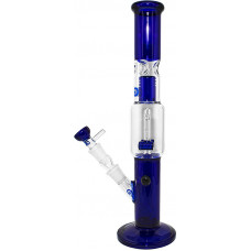 Бонг стекло Blue Double Barrel h=380 мм Grace Glass G1688BL