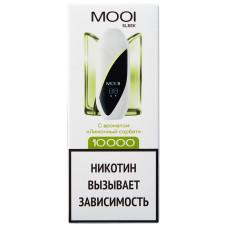 Вейп MOOI Sleek 10000 тяг Лимонный Сорбет 2% 10 мл 500 mAh Одноразовый