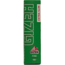 Бумага сигаретная GIZEH Fine Extra Slim Зеленая Cut Corners (скошенный угол) 66 листов
